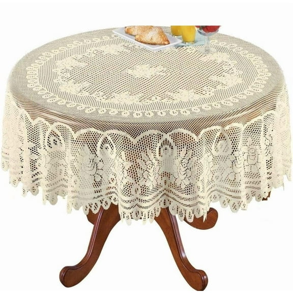Vintage White Round Crochet Doilies Crochet Tablecloths Lace Doilies Tablecloths Table Topper Cover Wedding Home Party Kitchen Decoration