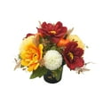 thumbnail image 2 of Autumn Cemetery Potted Flowers, Artificial Fall Arrangement For Memorials & Gravesite Decor, Fade-Resistant Outdoor Artificial Flowers For Headstones, 2 of 4