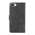 thumbnail image 6 of Feishell for iPhone 7 Plus/8 Plus Wallet Case with Wrist Strap, [Butterflies & Orchid Embossed] Premium PU Leather Magnetic Clasp Cover with Card Slots Kickstand Flip Phone Case for Women Men,Black, 6 of 7