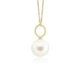thumbnail image 2 of ANGARA Classic Freshwater Cultured Pearl Solitaire Pendant in 14K Yellow Gold for Women | June Birthstone, Birthday, Anniversary, Jewelry Gift for Women | Pearl Necklace, 2 of 8