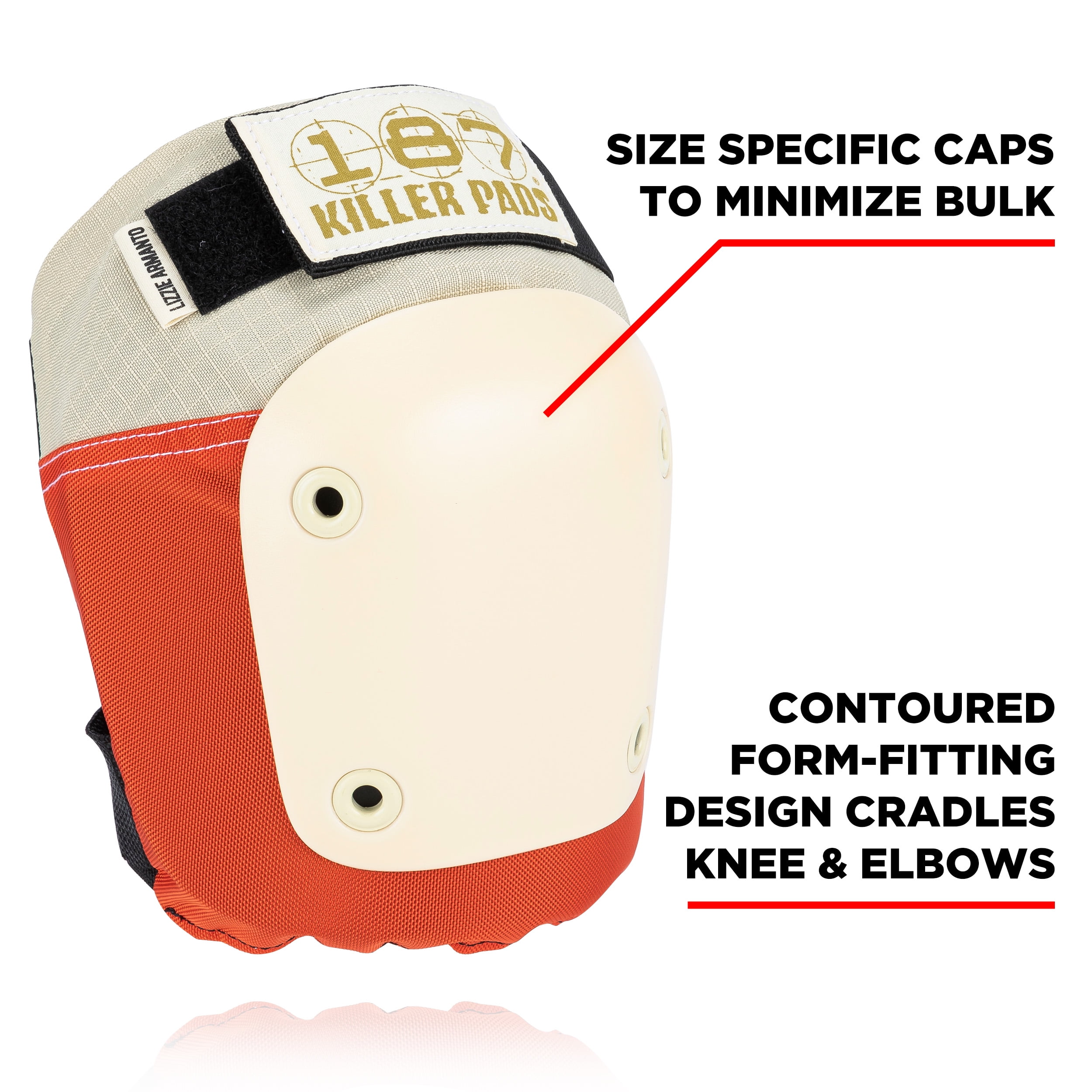 187 Killer Pads Six Pack Knee and Elbow Pads, Lizzie Armanto, Large