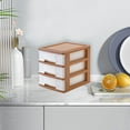 thumbnail image 4 of CHUANK Clear Plastic Box 5-Tiers Clearance Desktop Drawer Storage Multi-Tiers Drawer Plastic Office Storage Box Office Supplies Transparent Storage Rack With Drawers White, 4 of 7