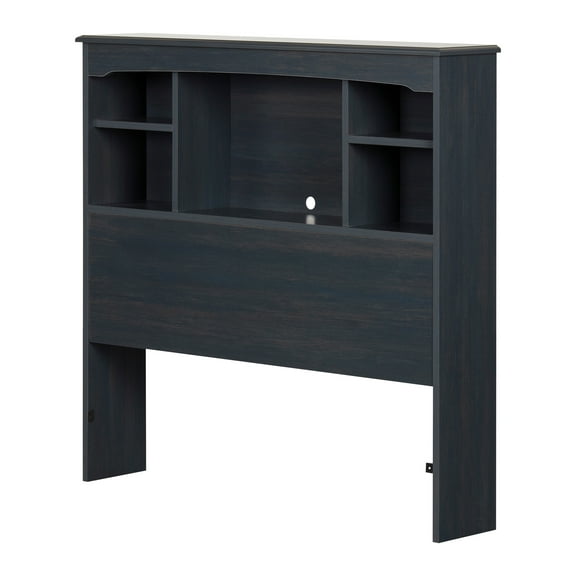 South Shore Navali Bookcase Headboard, Blueberry