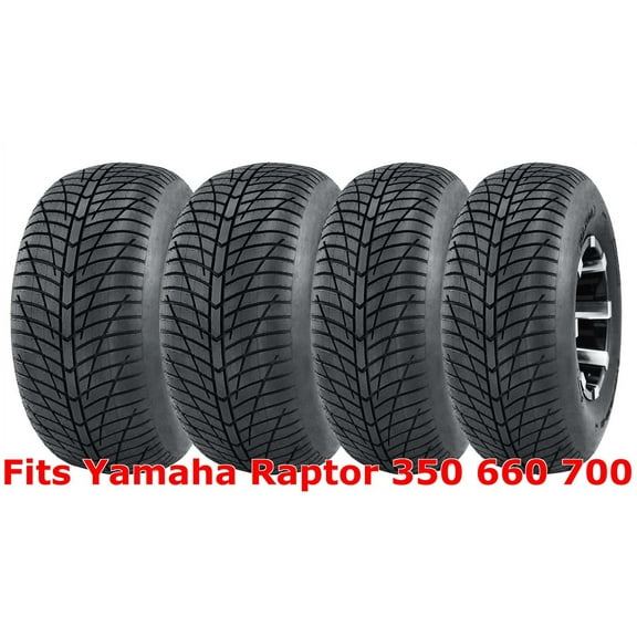 Set 4 21x7-10 & 20x10-9 Yamaha Raptor 350 660 700 Hi-speed ATV tires