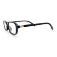 thumbnail image 5 of Narrow Oval Thin Plastic Urban Chic Blue Light Filter Computer Glasses [Black], 5 of 7