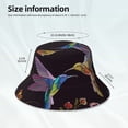 thumbnail image 5 of Balery Humming Bird And Tropical Flowers Embroidery Sun Hats for Men Women Bucket Hat UPF 50+ Buckey Hat Boonie Hat Foldable UV Protection Hiking Beach Fishing Summer, 5 of 9