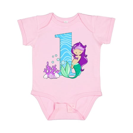 

Inktastic First Birthday- Mermaid Gift Baby Girl Bodysuit