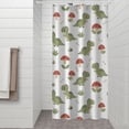 thumbnail image 2 of White Cartoon Dinosaurs Mushrooms Pattern Shower Curtain 36"x72" ,Bathroom Decorative Shower Curtains Set with 12 Hooks,Modern Waterproof Washable Shower Curtain, 2 of 6
