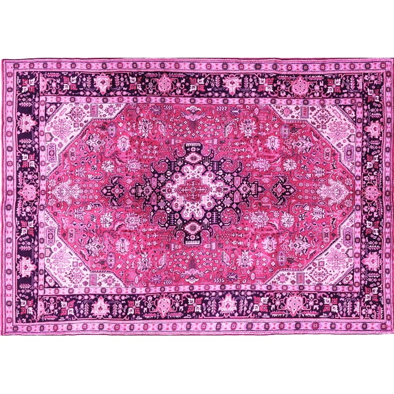 Ahgly Company Indoor Rectangle Persian Pink Traditional Area Rugs, 2' x 4'