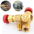 thumbnail image 2 of QHUDLV Refrigerant Charging Valve, Brass Low Loss HVAC Fittings for R32 R22 R410, A/C Maintenance Tools, 2 of 9