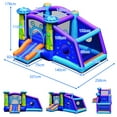 thumbnail image 2 of Topbuy Alien Bounce House Kids with Jump Slide, Ball Pit Inflatable Bouncer Without Blower, 2 of 5