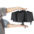 thumbnail image 3 of Automatic Small Compact Travel Umbrella - Black, 3 of 5