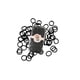 thumbnail image 1 of Caja de 60 mini ligas para cabello DreamCo Supplies colores Moda negro, 1 of 3