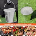 thumbnail image 5 of Drip Bucket and 15-Pack Disposable Foil Liners for Oklahoma Joe's, Traeger, Pit-Boss, Z Grill, Camp Chef, Grill Grease Liner Fits Most Offset Smoker, Rec Tec Pellet Grill Bucket, Silver, 5 of 6