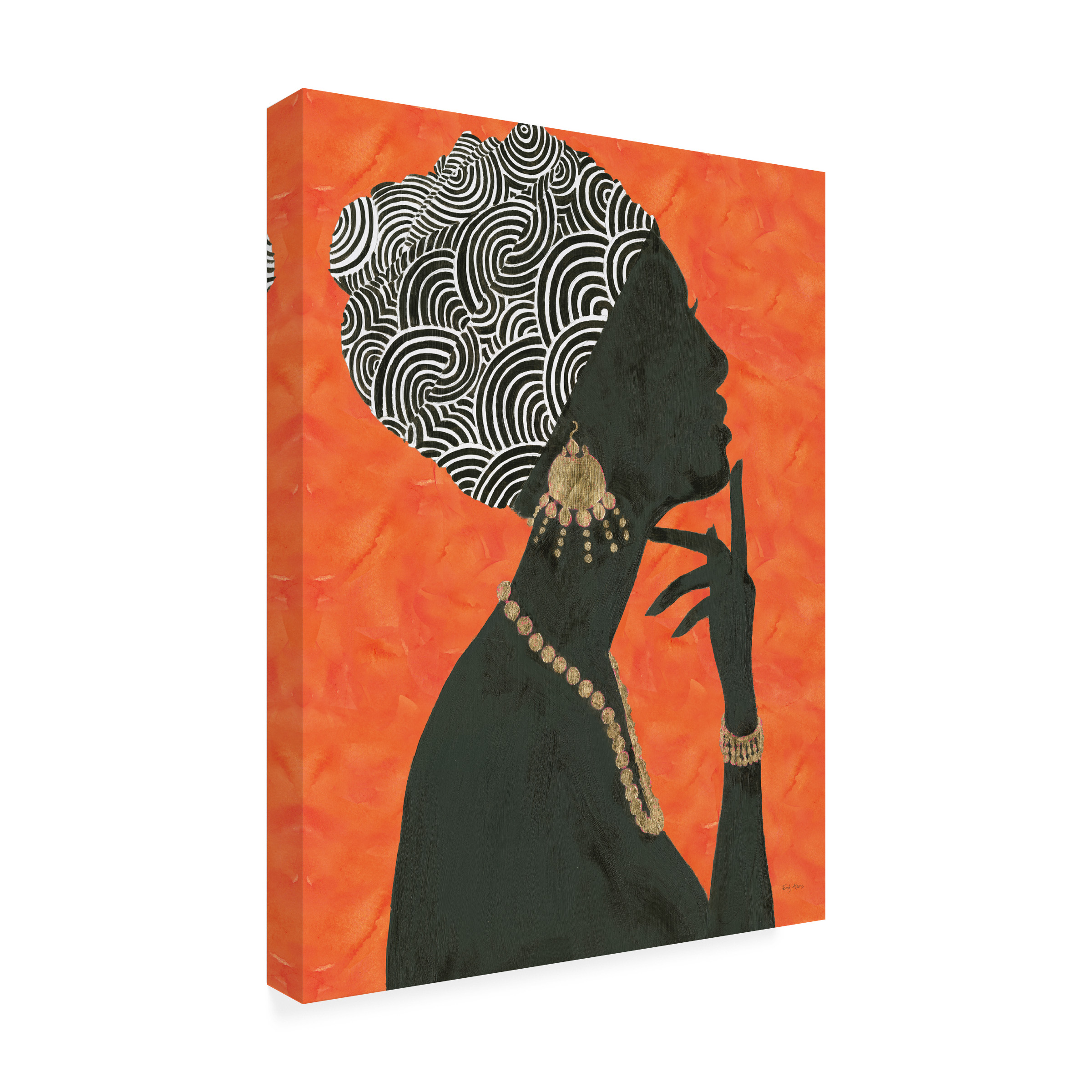 Trademark Fine Art 'Graceful Majesty I Orange' Canvas Art by Emily Adams