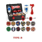 Battling Top Burst Gyro 12 Spinning Tops 3 Launchers Combat Battling with Portable Storage Box