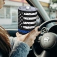 thumbnail image 6 of Daiia Thin Blue Line Flag Printed 20oz Insulated Coffee Cup with Straw Topper, Fully Spill Proof Travel Coffee Mug, Stainless Steel Tumbler for Work Home Outdoor Car-Without Straw, 6 of 8