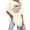 Apricot, variant on ALLTB Jersey Shirts for Women Y2k Graphic Number Shirt Oversized V Neck Shirts Casual Streetwear Tops