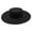 Black, variant on HNMKIU Cowboy Hats Fedora Flat Top Design for Women and Men Stylish Pork Pie Wide Brim Accessory,Black
