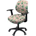 thumbnail image 1 of Office Chair Cover Stretchable Computer Desk Chair Seat Covers 2 Piece Waterproof Swivel Chair Protective Slipcover, 1 of 6