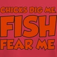 thumbnail image 3 of CafePress - Chicks Dig Me Fish Fear Me Dark T Shirt - Men's Classic Graphic Cotton T-Shirt, 3 of 4