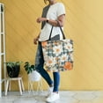 thumbnail image 4 of FORMRS Womens Canvas Tote Bag with Zipper Inner Pocket Shoulder Handbag, Sunny Blooms, 4 of 7