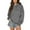 Grey, variant on Women's Star Print Drawstring Hooded Sweatshirt with Pocket, Lightweight Oversized Long Sleeve Pullover Top, Casual Streetwear Fall Winter Comfort Wear, Aesthetic Soft Fleece Loungewear Grey L