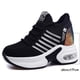 thumbnail image 3 of 2023 Zapatillas Gruesas De Las Mujeres Zapatos Para Correr 9cm Tenis De Plataforma De Cuña Señoras Entrenadores Blanco Purpurina Deporte Al Aire Libre Femenino, 3 of 4
