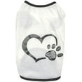 thumbnail image 1 of Apparel for Dog Cat, Spring Summer Cotton Heart Paw Design Dog Puppy Vest Pet Apparel, 1 of 8