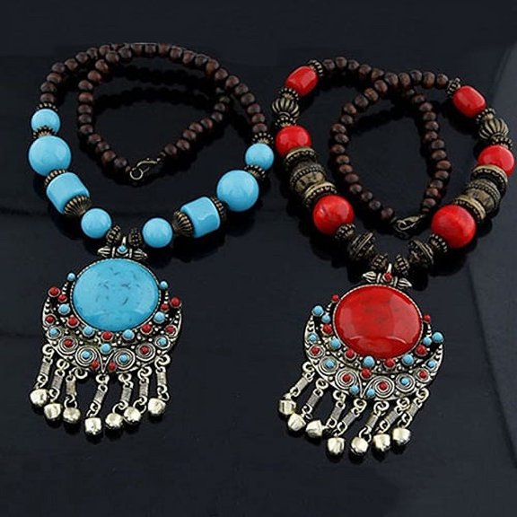 AYYUFE Women Vintage Bohemia Pendant Long Chain Sweater Necklace Charm