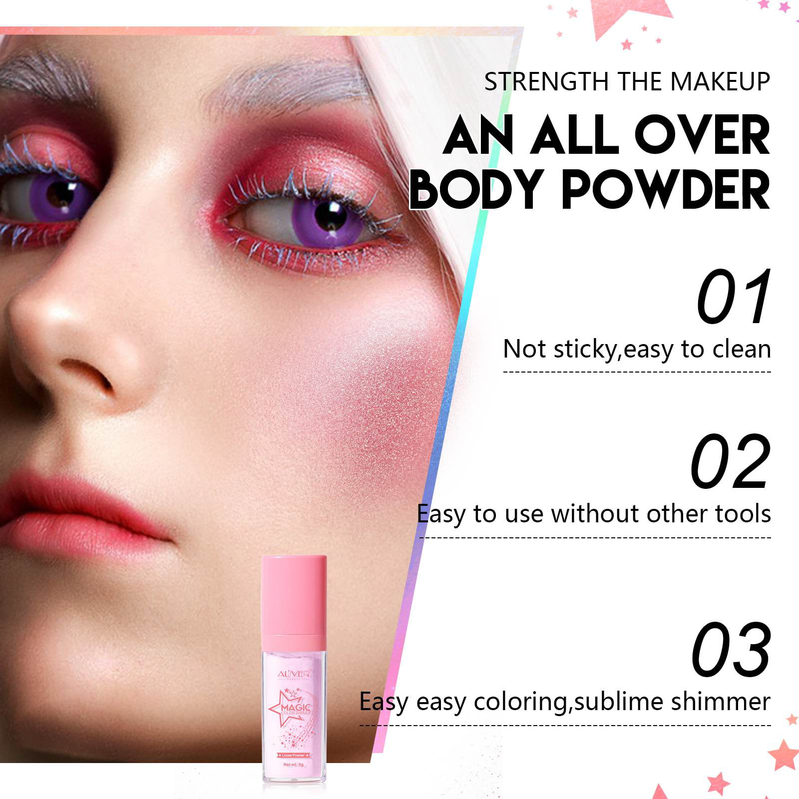 Shimmer Highlighter High Gloss Powder Lip Hair Body Highlight Makeup  Glitter Gel