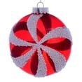thumbnail image 1 of Vickerman MC190315 6 in. Red & White Swirl Round Ornament - 2 per Bag, 1 of 1
