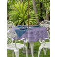 thumbnail image 2 of Outdoor Tablecloth with Umbrella Hole & Zipper, Purple Round Tablecloth 60 Inch, Modern Geometric Abstract Art Aesthetics Patio Table Cover Waterproof Table Cloth for Picnic/Party, 2 of 7