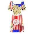 thumbnail image 5 of Retro Popcorn red stripes Sleeveless Dress Women's summer dress luxury women's party dress evening prom dresses korean style, 5 of 6