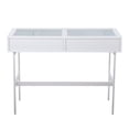 thumbnail image 6 of LumiSource White Steel, White Wood Emery Console Table, 6 of 9