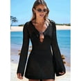 thumbnail image 3 of Women Beach Crochet Cover Ups Summer Knit Swimwear Mesh Bathing Suit Hollow Out Dress 2025 Vacation Swimsuit, 3 of 8