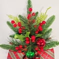 thumbnail image 3 of Decoración navideña, corona de escalera, coronas navideñas brillantes de invierno, botín para decoración del hogar, 3 of 7