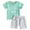 B0304-Light Green, variant on NIEWTR Toddler Baby Boy Summer Clothes Funny Letter T Shirt Elastic Waist Pockets Shorts Set 2 Piece Outfit For 18-24 Months 2t 3t 4t 5t 6t Summer Pjs kids,12-18 Months