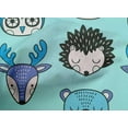 thumbnail image 5 of oneOone Cotton Cambric Aquamarine Fabric Cute Animal Face Pattern Dress Material Fabric Print Fabric By The Yard 42 Inch Wide, 5 of 6