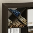thumbnail image 2 of Furinno CUBICLE X-Shelf Cube Organizer Insert in Dark Oak, 2 of 8