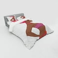 thumbnail image 3 of Ambesonne African Bedding Set 3 Pcs, Zulu Woman Bandage Dress, Twin, Dark Coral Chocolate, 3 of 3
