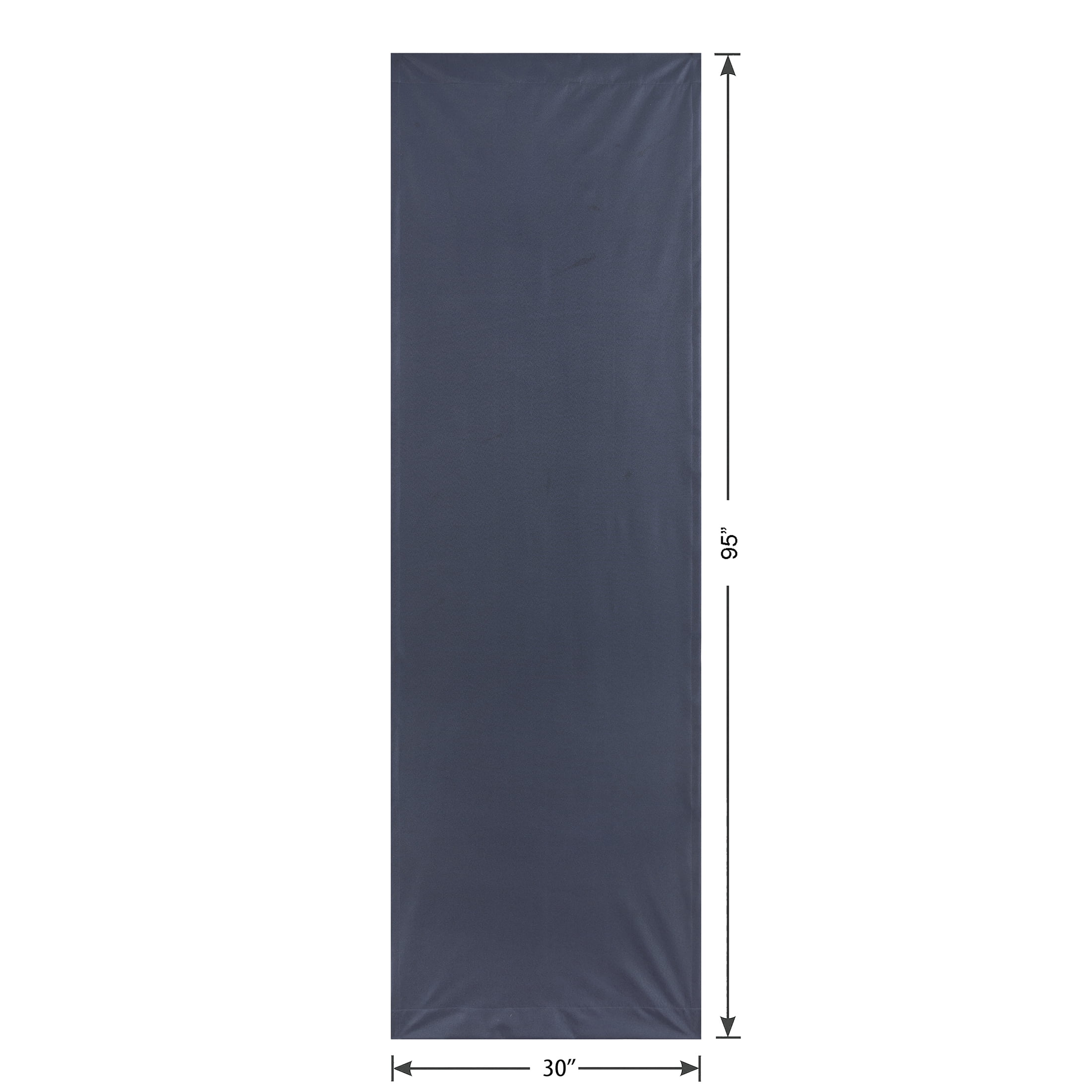 Mainstays Dark Navy Solid Blackout Rod Pocket with Back Tabs Curtain Panel Pair, Set of 2, 30" W x 95" L