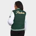 thumbnail image 6 of Women's WEAR by Erin Andrews Green Green Bay Packers Varsity Full-Snap Puffer Jacket, 6 of 6