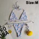 thumbnail image 2 of Trajes de baño de 2 piezas para mujer Halter Triángulo Lazo Lado Bikini Trajes de baño, 2 of 5
