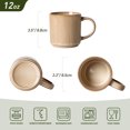 thumbnail image 5 of Famiware 4 Pieces Stoneware Mug Set (12oz), Cream, 5 of 6