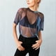 thumbnail image 2 of SAYOO Camiseta de malla sexy femenina, camiseta transparente de manga corta SAYOO moda, 2 of 6