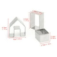 thumbnail image 1 of Techinal 3Pcs Christmas Gingerbread House Biscuit Cutter Set Stainless Steel Cookie Mould, 1 of 13