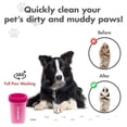 thumbnail image 4 of Limpiador Portátil Dexas Rosado Mediano para Patas de Perro, 4 of 6