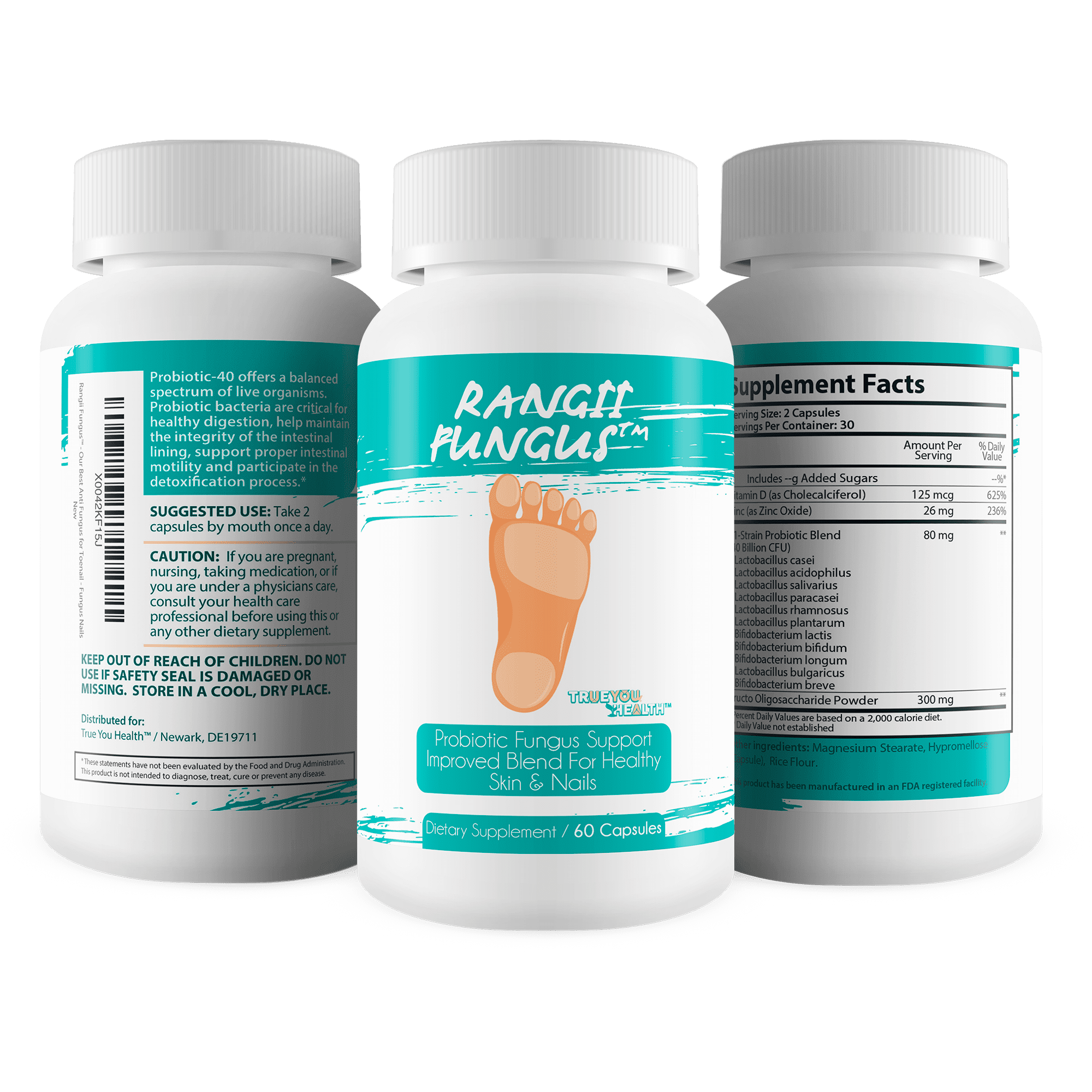 Rangii Fungus - Our Best Anti-Fungus Probiotic Pills - Natural Probiotic Fungus Support - Natural Probiotic Nail Fungus Treatment Supplement - Natural Nail Fungus Treatment for Toenail - Fungus Nails