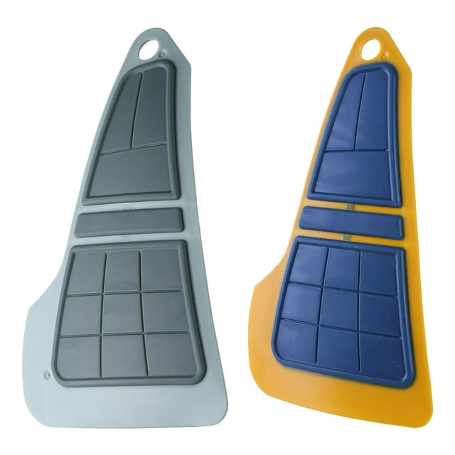 veasfak 2pcs Washing Brush Household Wall Mount Cleaning Reusable Multipurpose Green and Blue